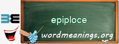 WordMeaning blackboard for epiploce